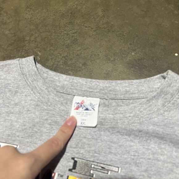 Vintage 1999 Broncos Falcons Grey Championship T-Shirt - Picture 4 of 4